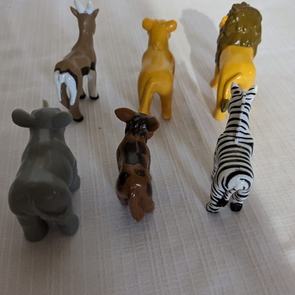 Safari Zoo animals Lot Of 6 toy figures green global tag Mattel 2006 - Picture 7 of 9